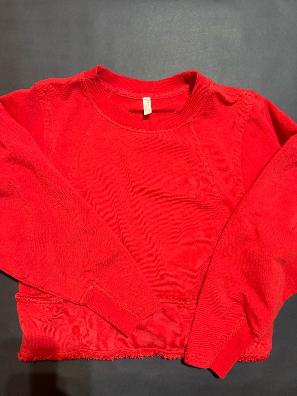 Women's Free People Red cropped sweatshirt (Size XS) - like new!